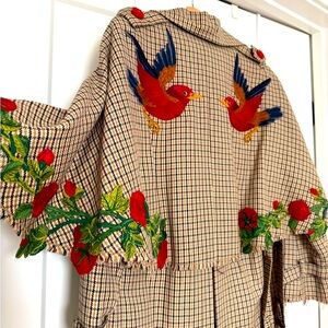 Gucci Trench Coat One-of-a-kind Embroidered